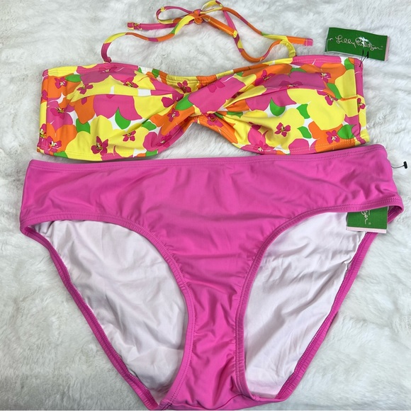 Lilly Pulitzer Other - Lilly Pulitzer Swimsuit Kena Bandeau 2 Pieces Size XL